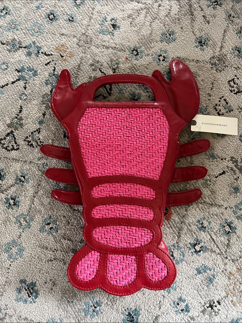 NWT Anthro Maeve Raffia Sea Lobster Creature Handbag 🦞 - Picture 8 of 13